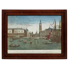 Color Lithography of Venice, 18th Century
