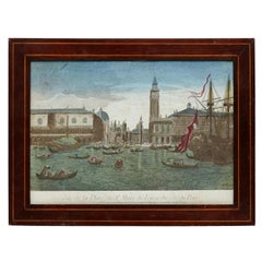 Color Lithography of Venice, 18th Century