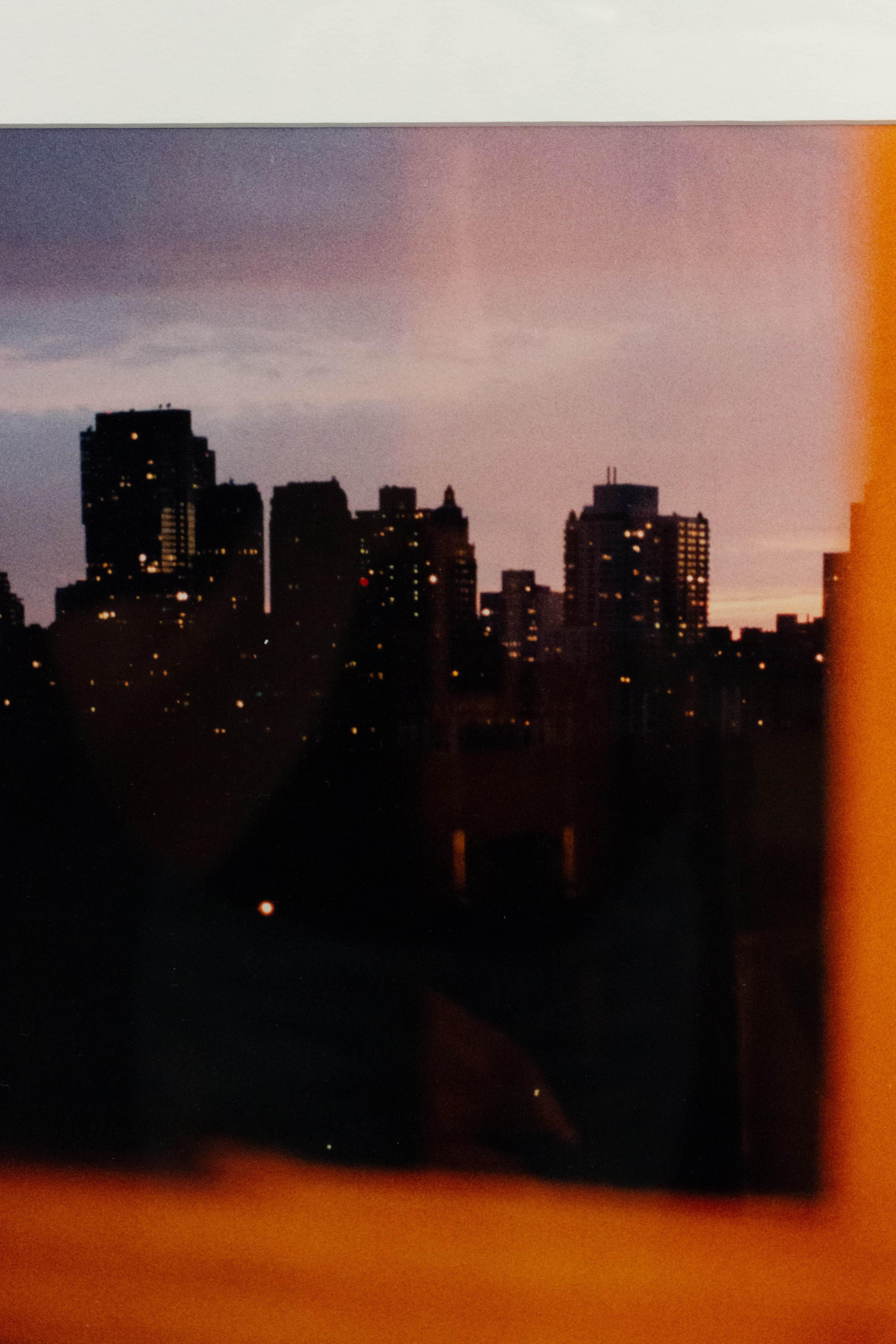 Modern Color Photograph of a Cityscape in a Window