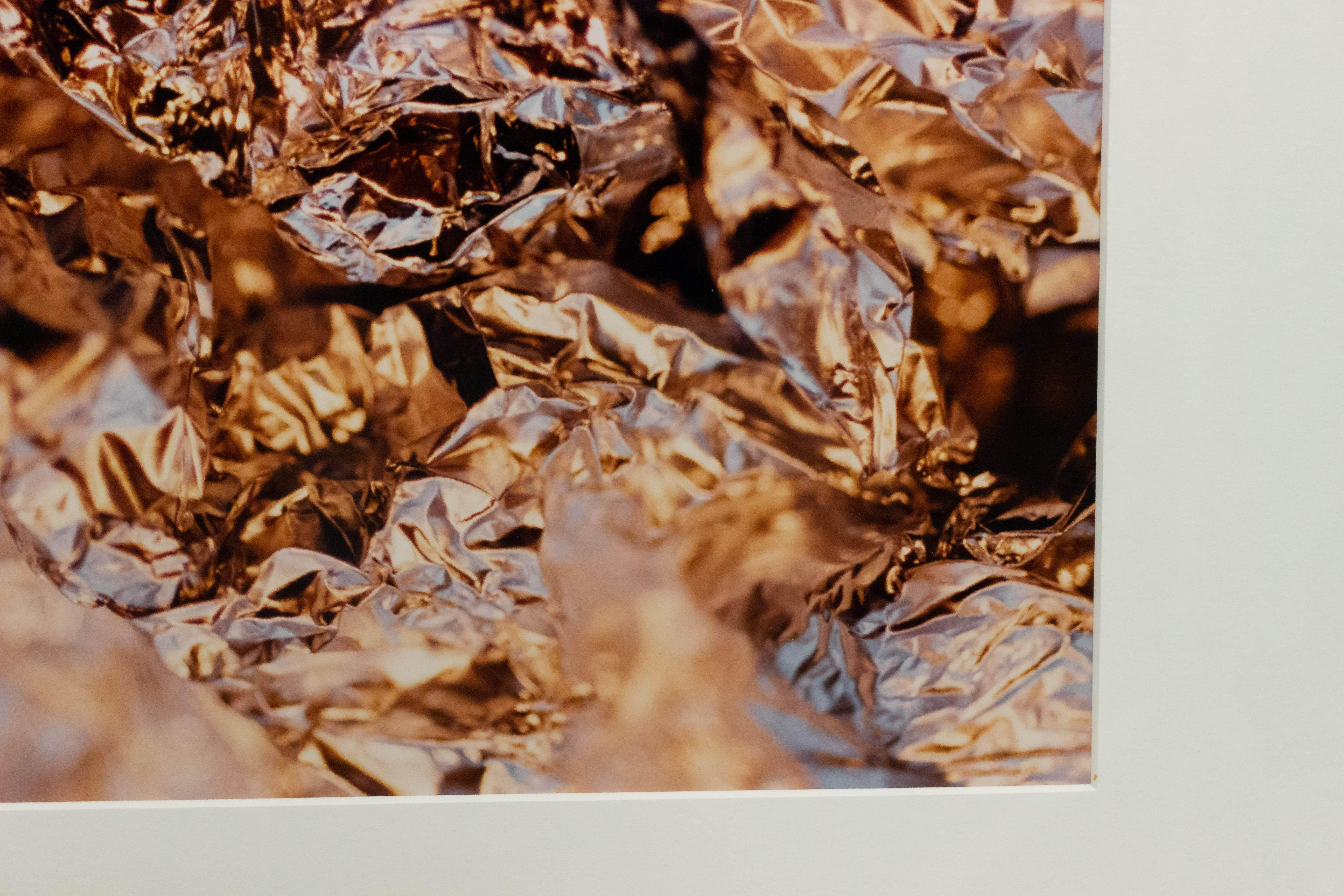 Modern Color Photograph of Silver Foil