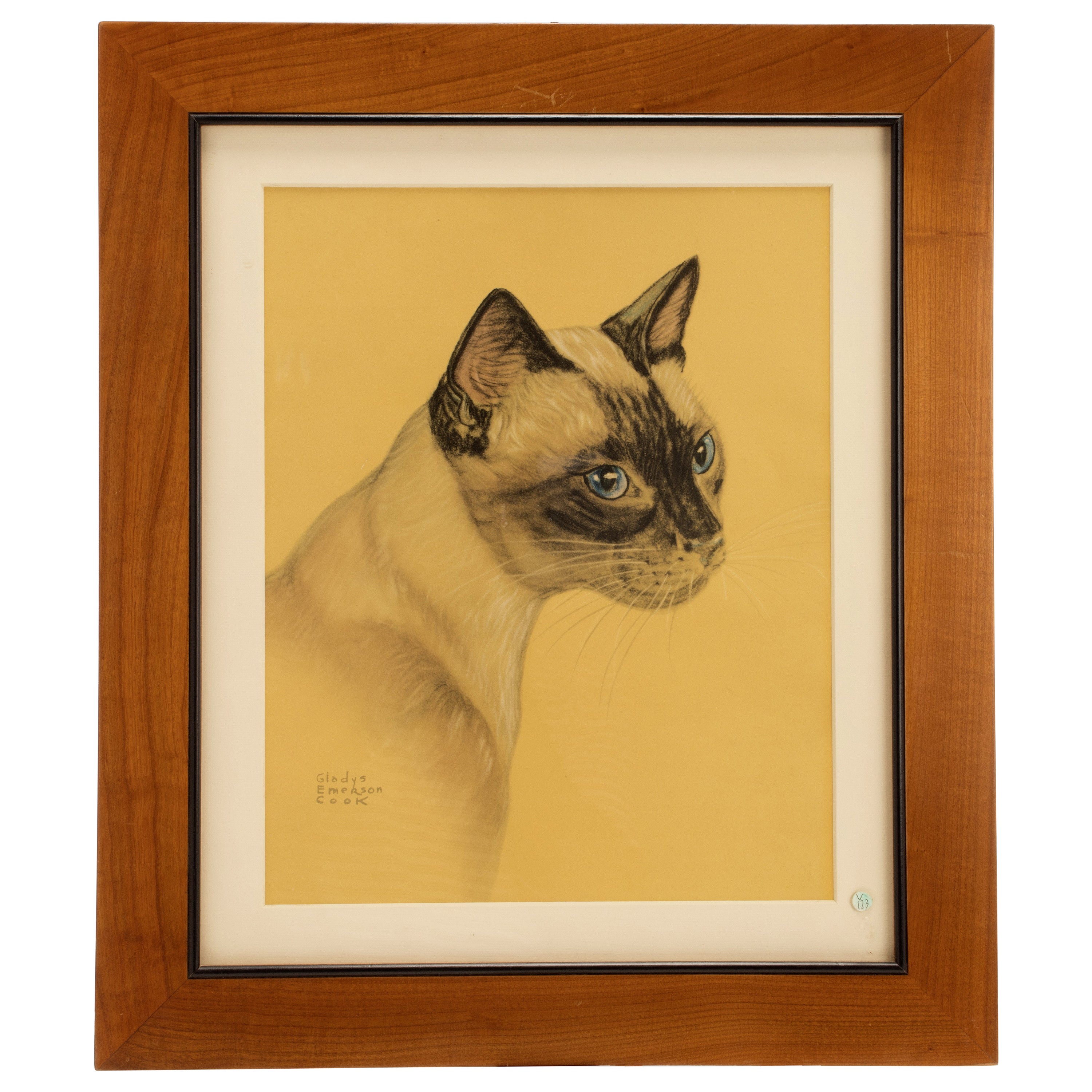 Color Print Depicting a Siamese Cat, USA, 1940 For Sale