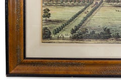 Color Print of an English Estate in a Wooden Frame