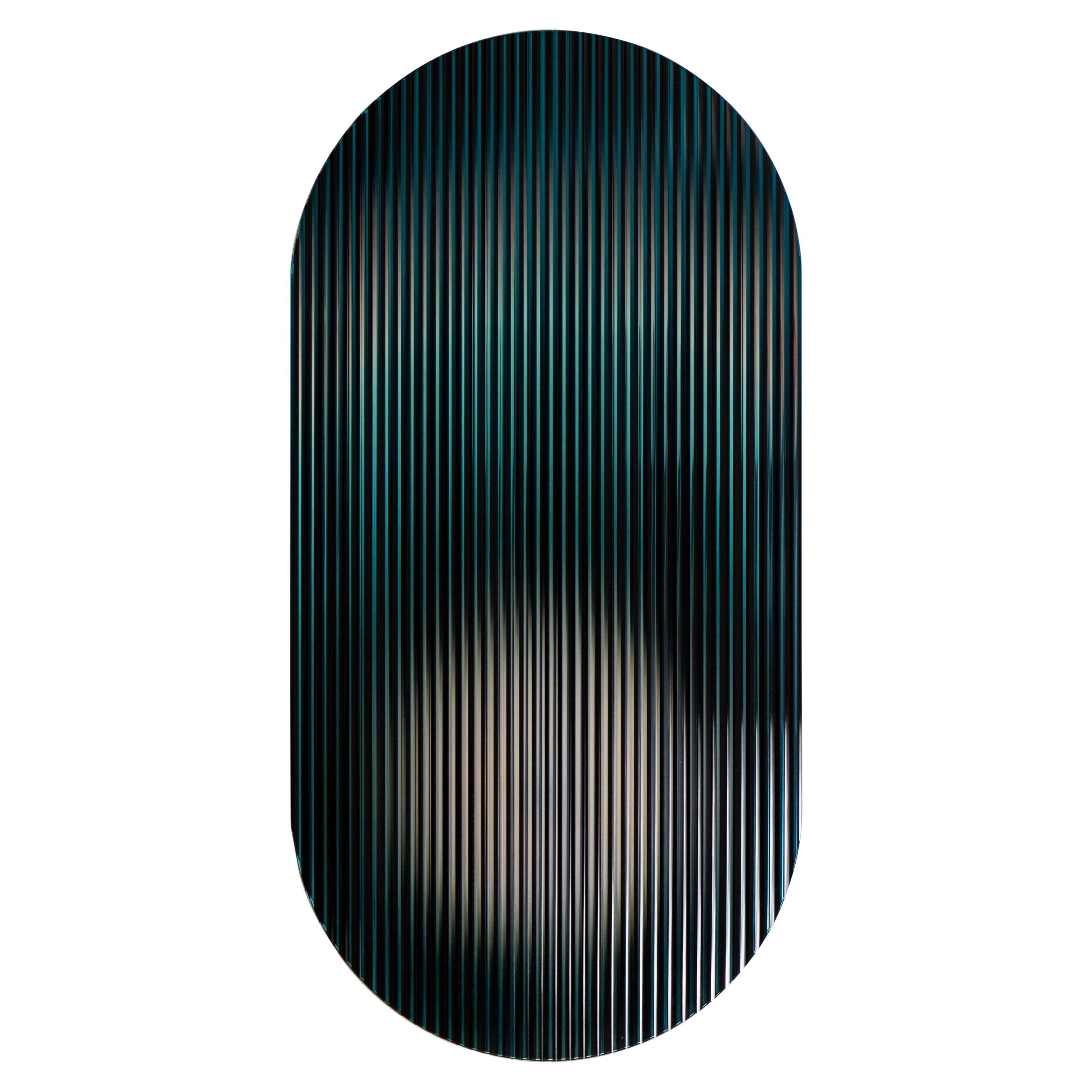 Color Shift Panel Indigo Black with Glass and Color Sublimated Mirror For Sale