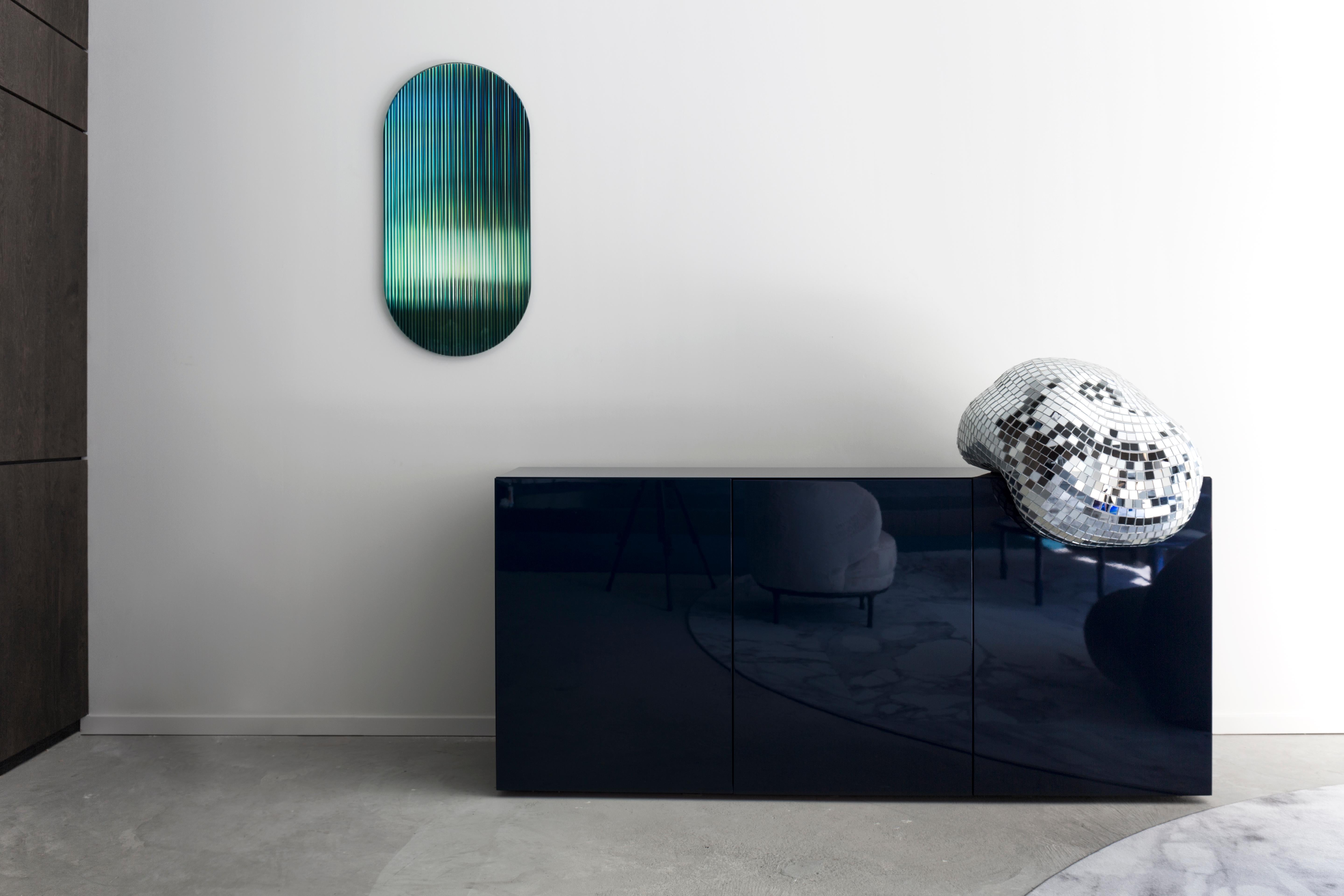 Other Color Shift Panel Trichroic Green with Glass and Mirror, 1stdibs New York For Sale