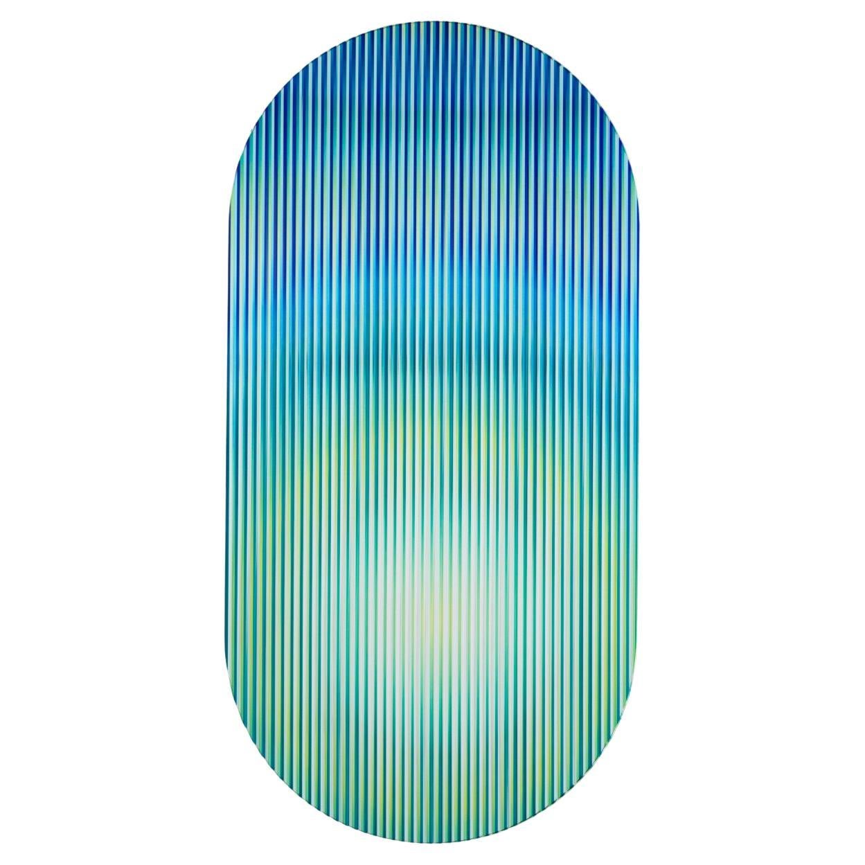 Pannello artistico riflettente Color Shift Medium, Smeraldo tricotico, di Rive Roshan