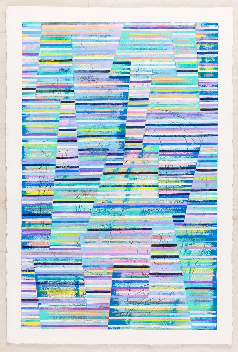 This vibrant original painting by Miami based artist, Johanna Boccardo, was created with the meticulous signature style of the artist. The painting boldly displays her chromatic mastery, resulting in a fresh and colorful piece of contemporary art.