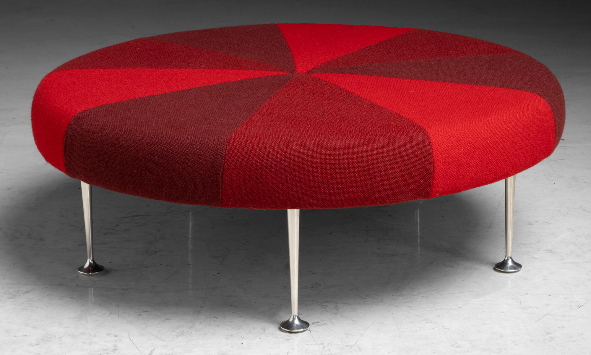America circa 1967
Color Wheel Ottoman on 5 chrome legs. by Alexander Girard for Herman Miller
36”dia x 12.5”h
Ref. MOD1086
$ 4,800
