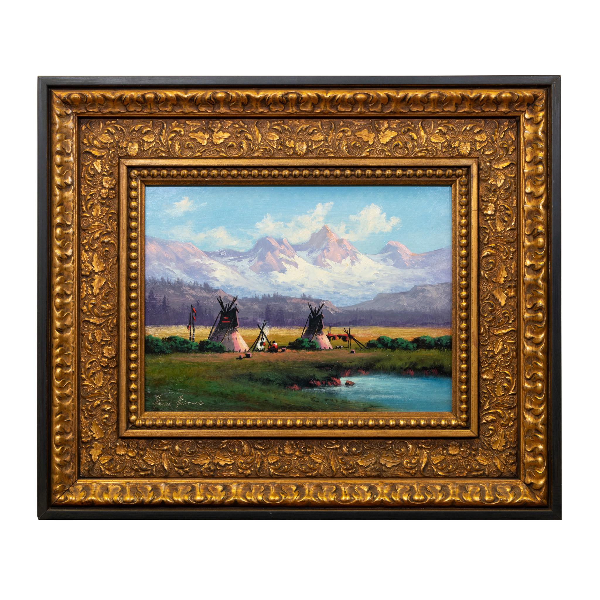 Original-Ölgemälde „haus in Colorado“ von Heinie Hartwig (amerikanisch) im Angebot