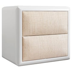Colorado Raffia Sand Two-Drawer Nightstand from the Collezione Riviera