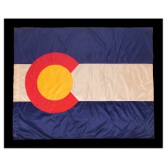 Antique Colorado State Flag, Made of Silk, circa 1911-1920