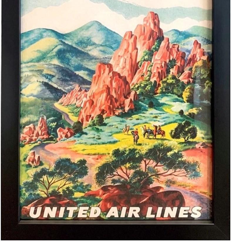 „Colorado“ Vintage-Reiseplakat der United Airlines von Joseph Feher, Vintage (Nordamerikanisch) im Angebot
