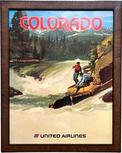 "Colorado" Vintage United Airlines Travel Poster by Tom Hoyne, circa 1970s