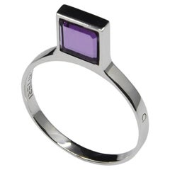 Colore Purple Ring with 1.1 Carat Amethyst on 2.20 gr 18K White Gold