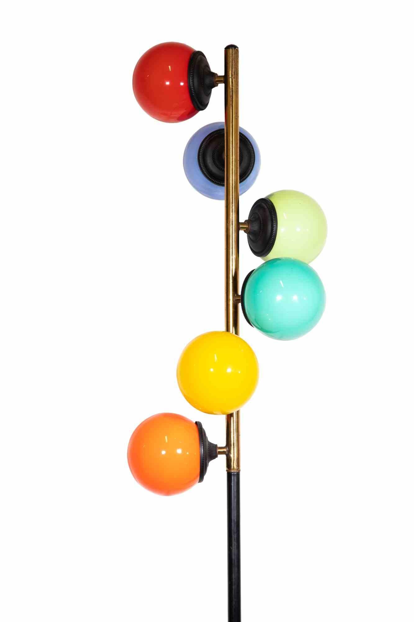 Italian Colored Bubble Lamp Attr. to Stilnovo, 1960s
