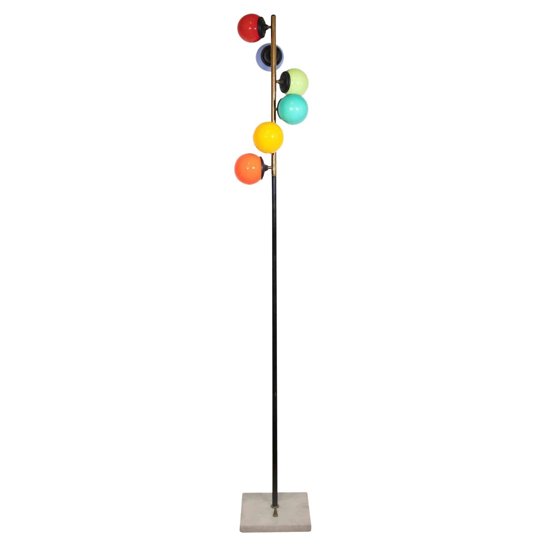 Colored Bubble Lamp Attr. to Stilnovo, 1960s