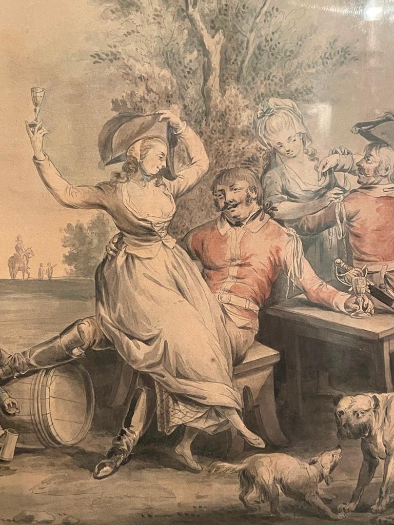 Colored copper engraving im Angebot 1