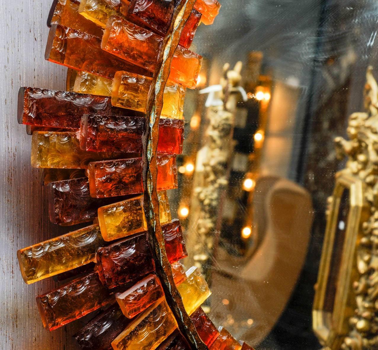 Italian Colored Framed Mirror