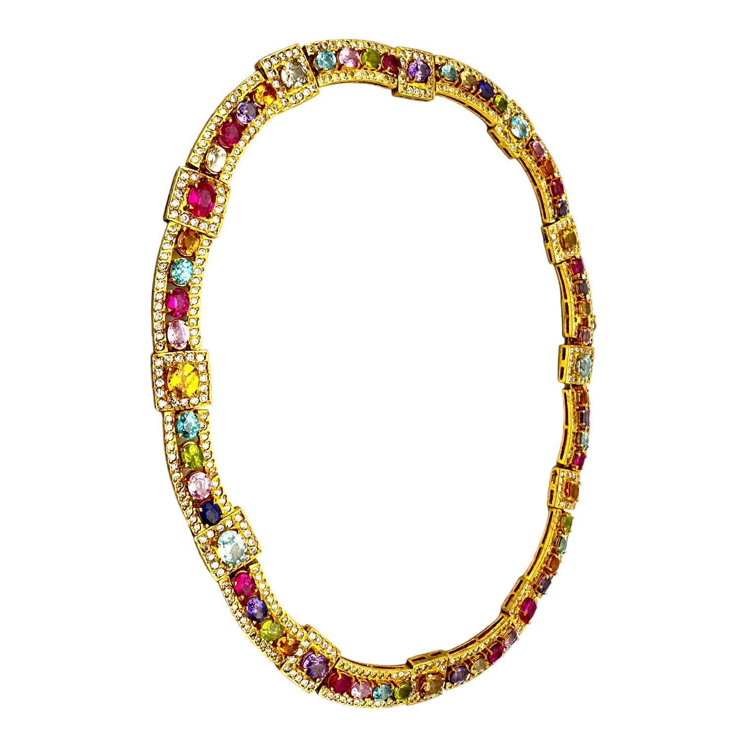 Collier de 20 pouces en or jaune 18 carats électroplaqué Unisexe en vente