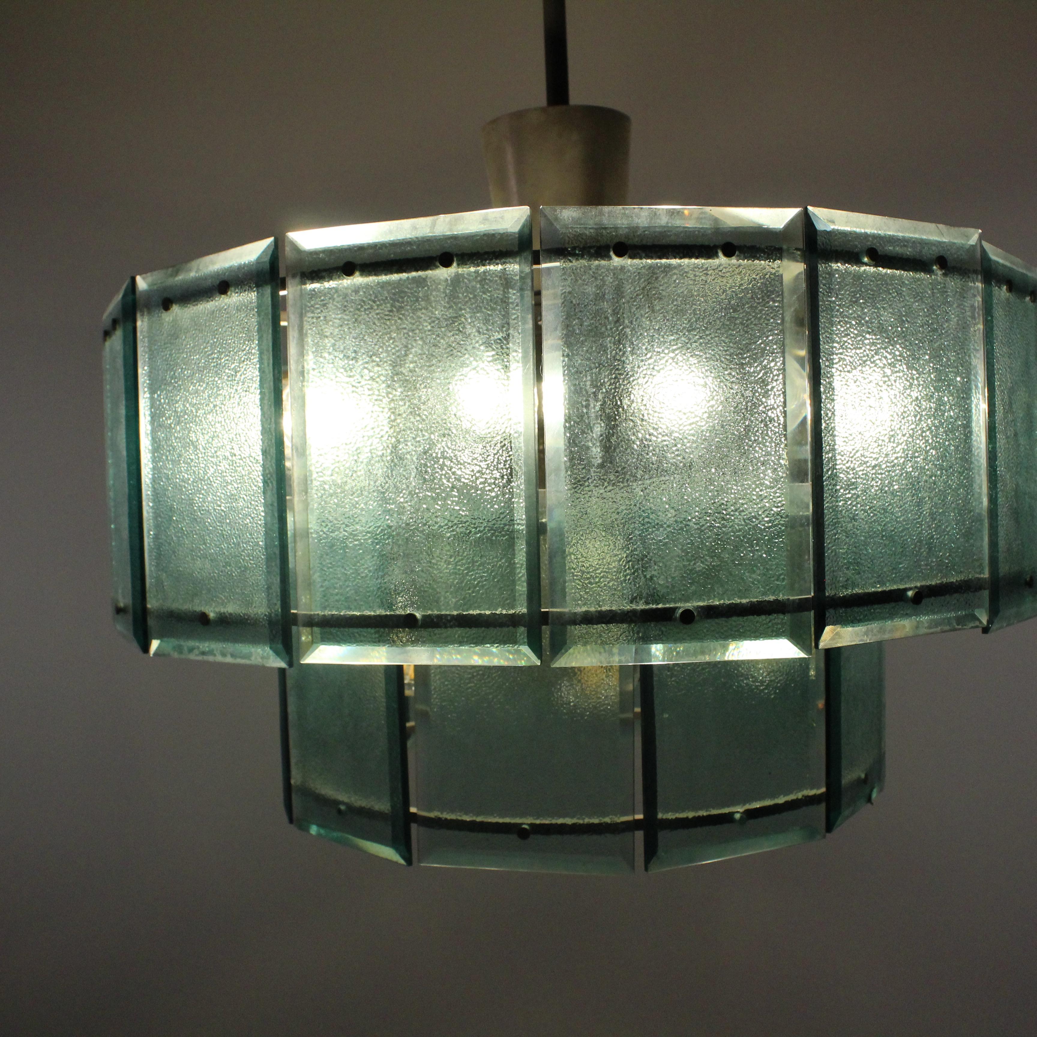 Colored Glass Chandelier, Candle, 1960 For Sale 1