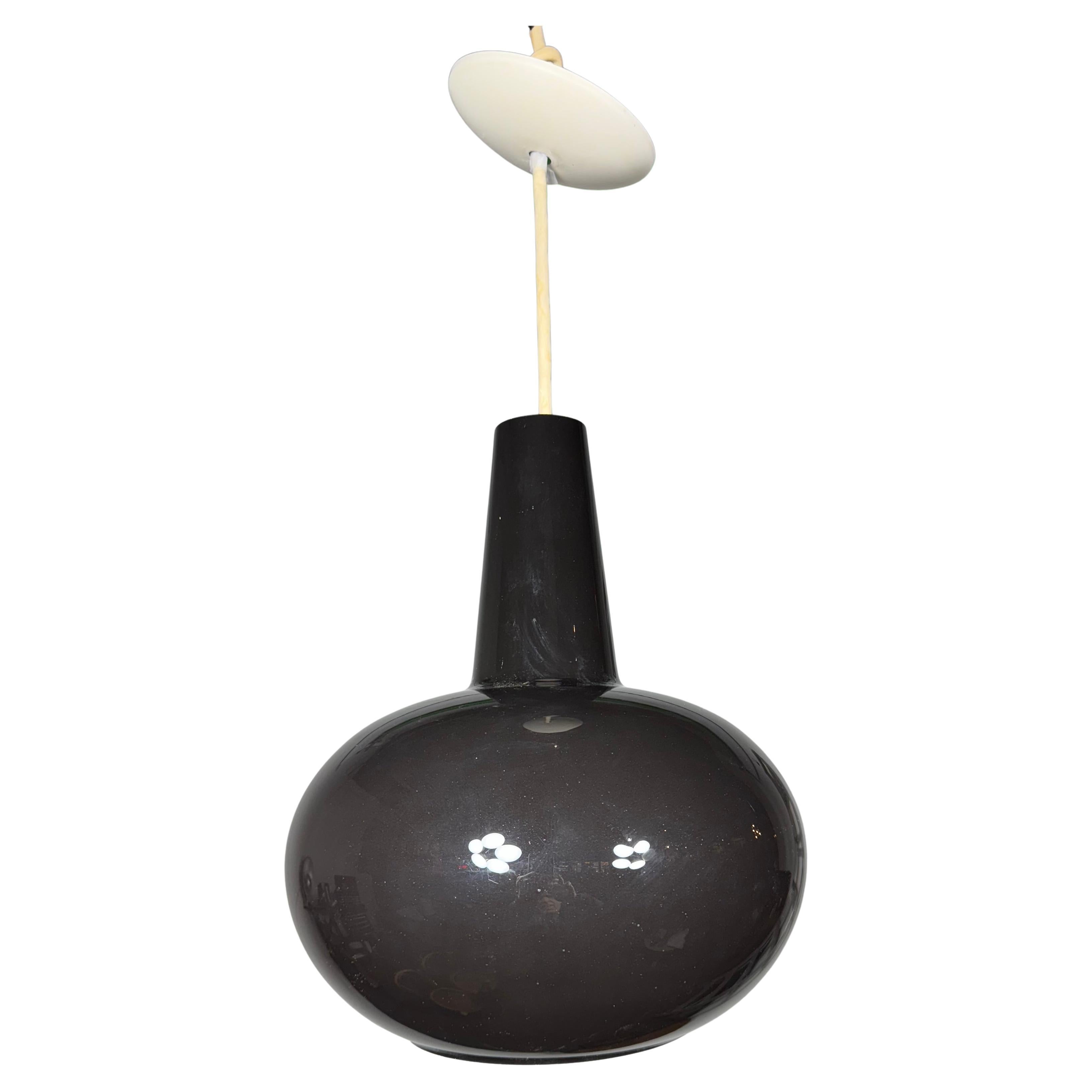 Colored Glass Pendant by Prescolite Black / Classic Modernist