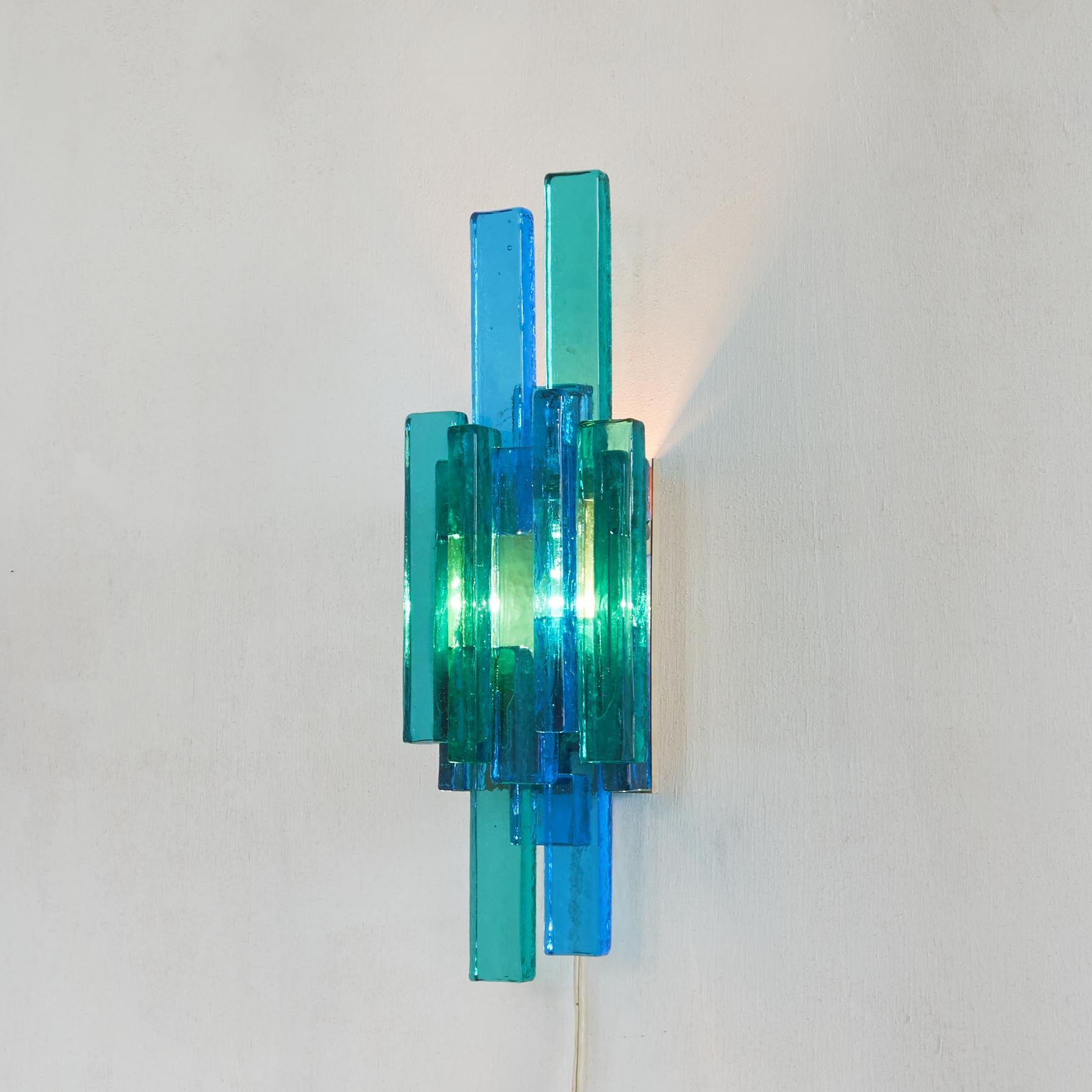 Colored glass wall sale sconces