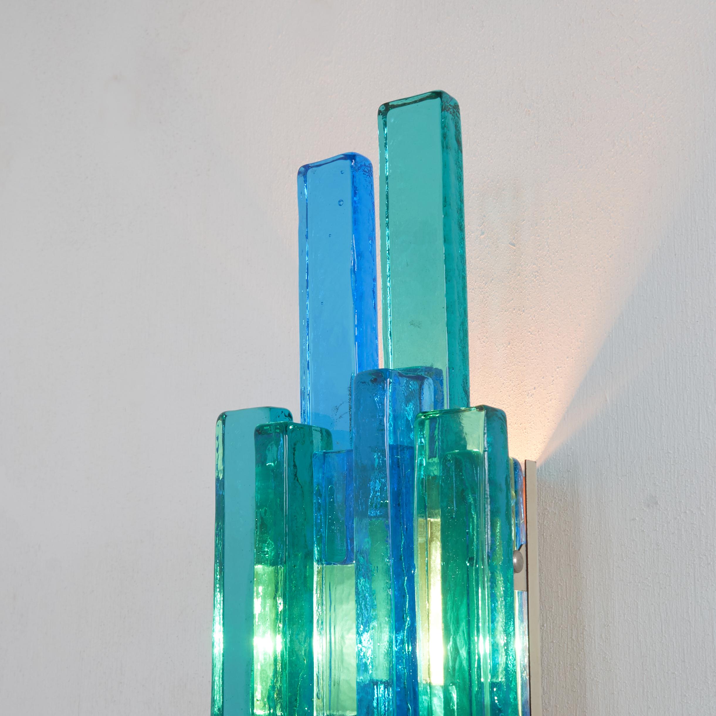 Danish Colored Glass Wall Sconce by Svend Aage Holm-Sørensen