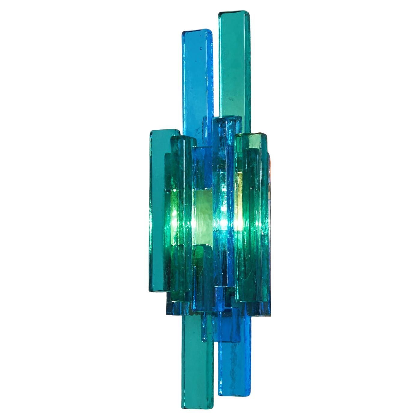 Colored Glass Wall Sconce by Svend Aage Holm-Sørensen