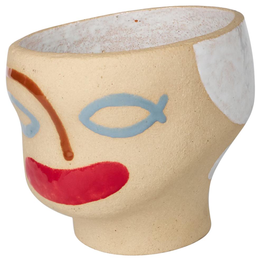 Colored Head Ceramic Vessel For Sale