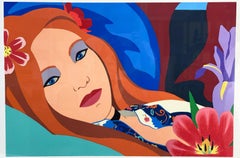 Colored lithograph by Tom Wesselmann, Titled "Lulu"