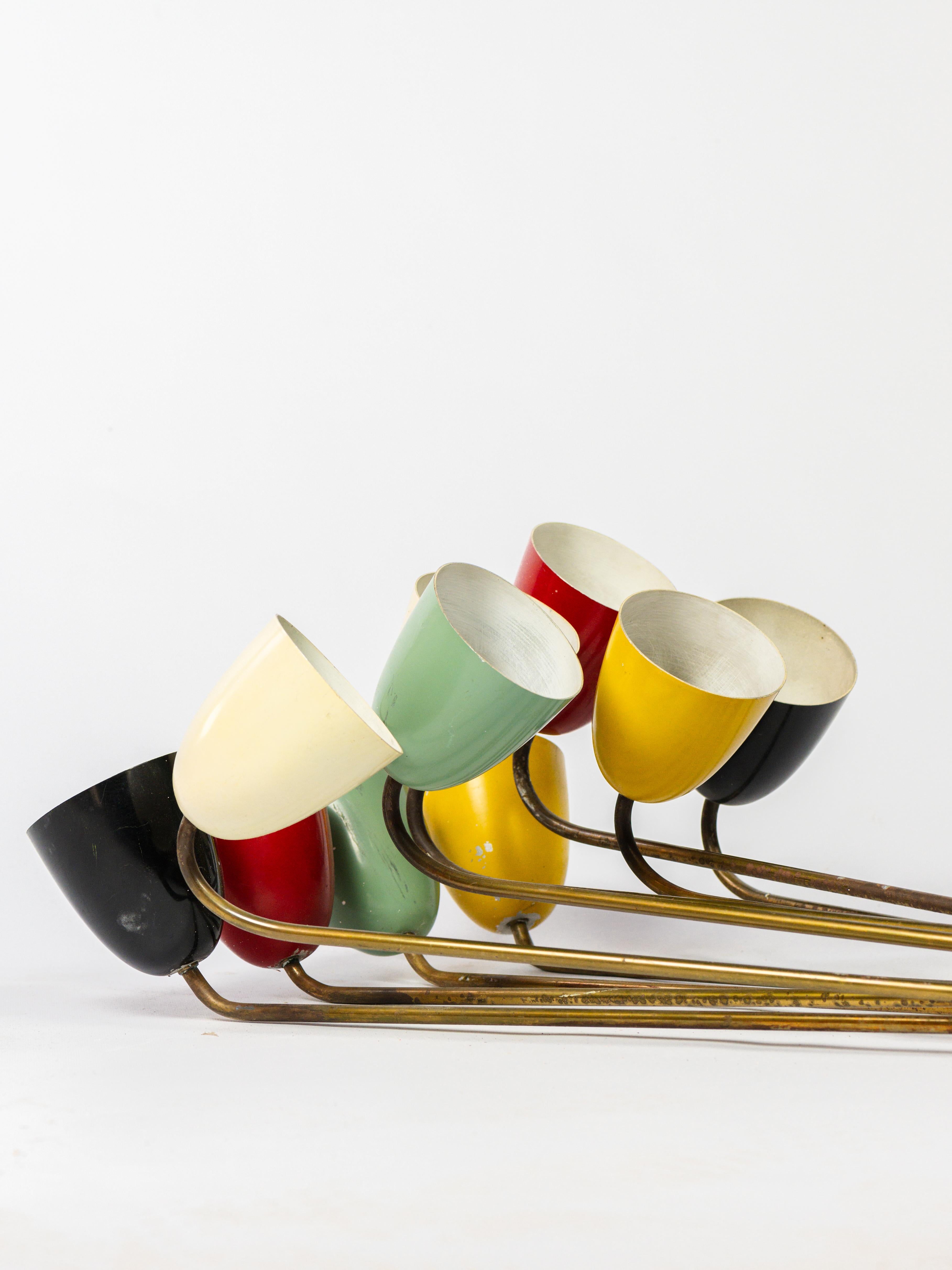 italien Applique colorée du milieu du siècle en vente