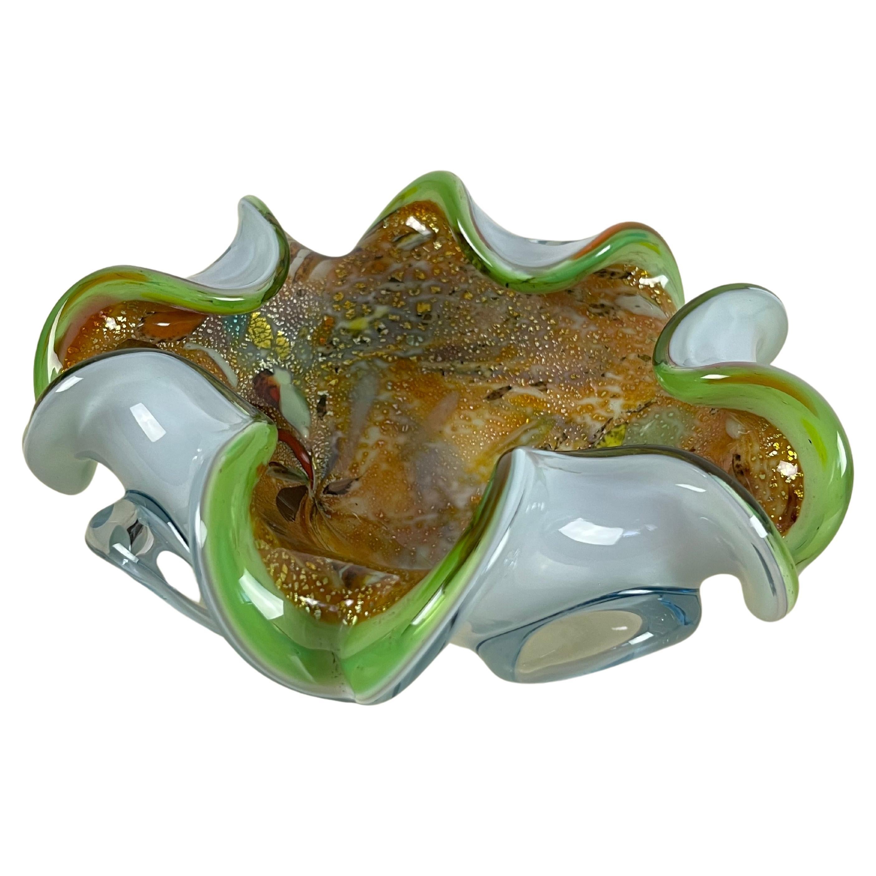 Colored Murano Glass Ashtray/Pocket Tray, Italy, 1970s For Sale