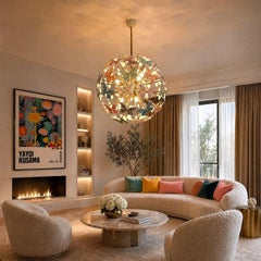 Colored Murano glass butterfly chandelier