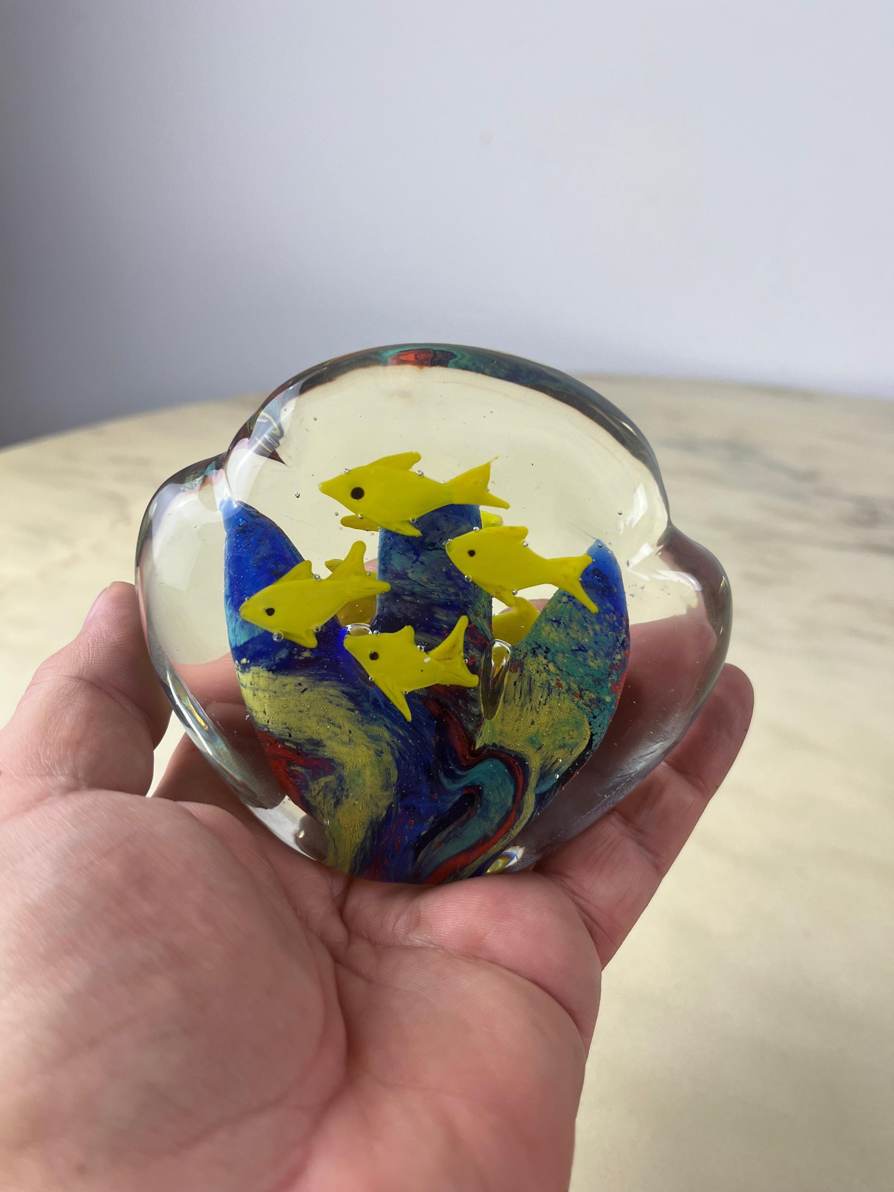 Other Colored Murano Glass Paperweight, Italy, 1970s For Sale