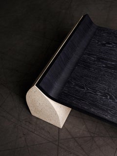 Colored Oak (Oiled), Granito StoneTraaf bench large by Tim Vranken