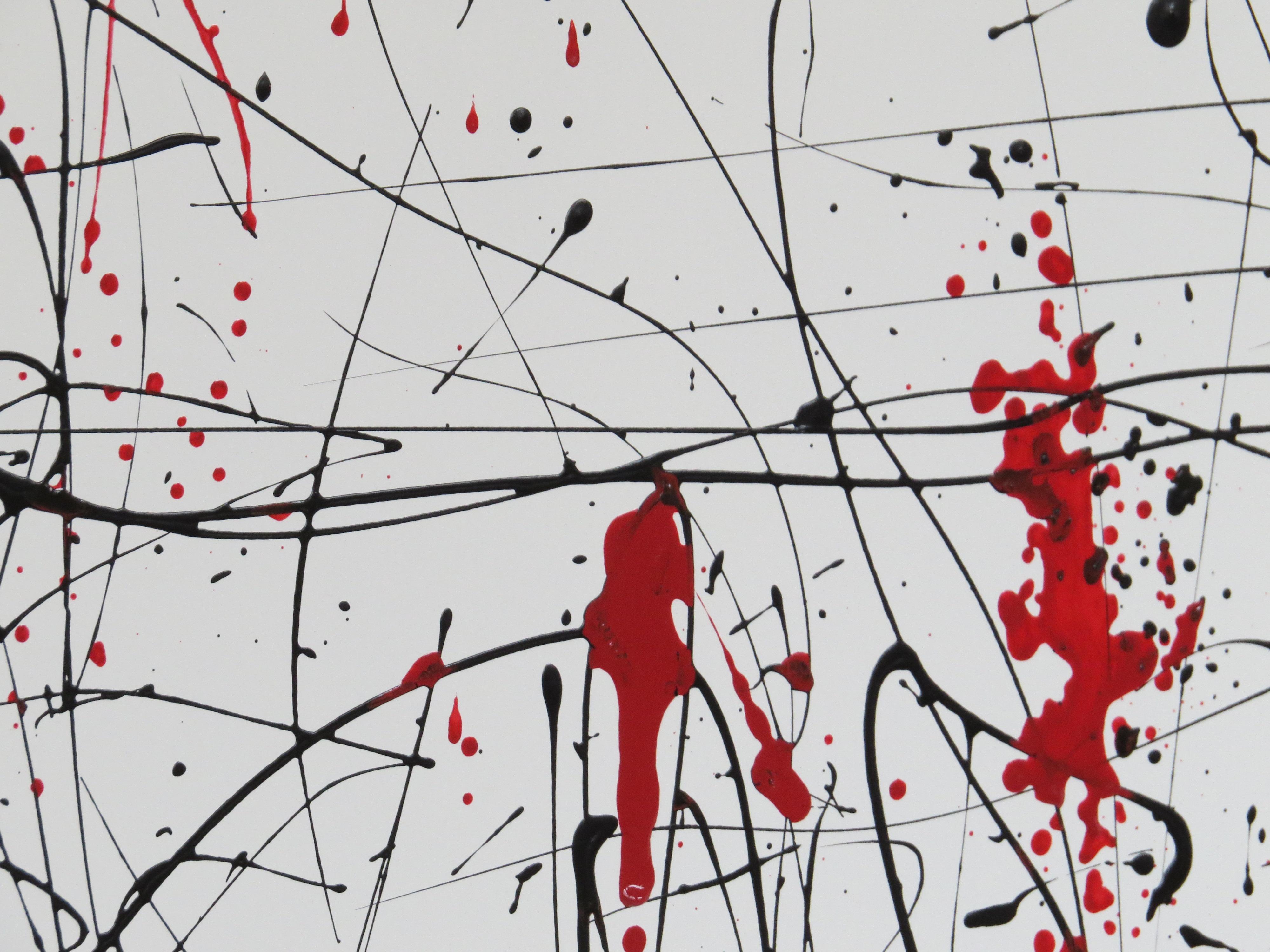 Contreplaqué Meubles d'objets colorés dans le style de Jackson Pollock en vente