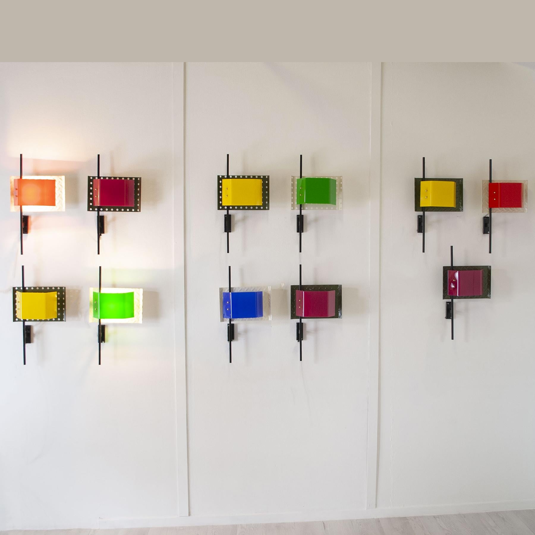 Apliques de metacrilato de color 80′ estilo stilnovo en venta 6