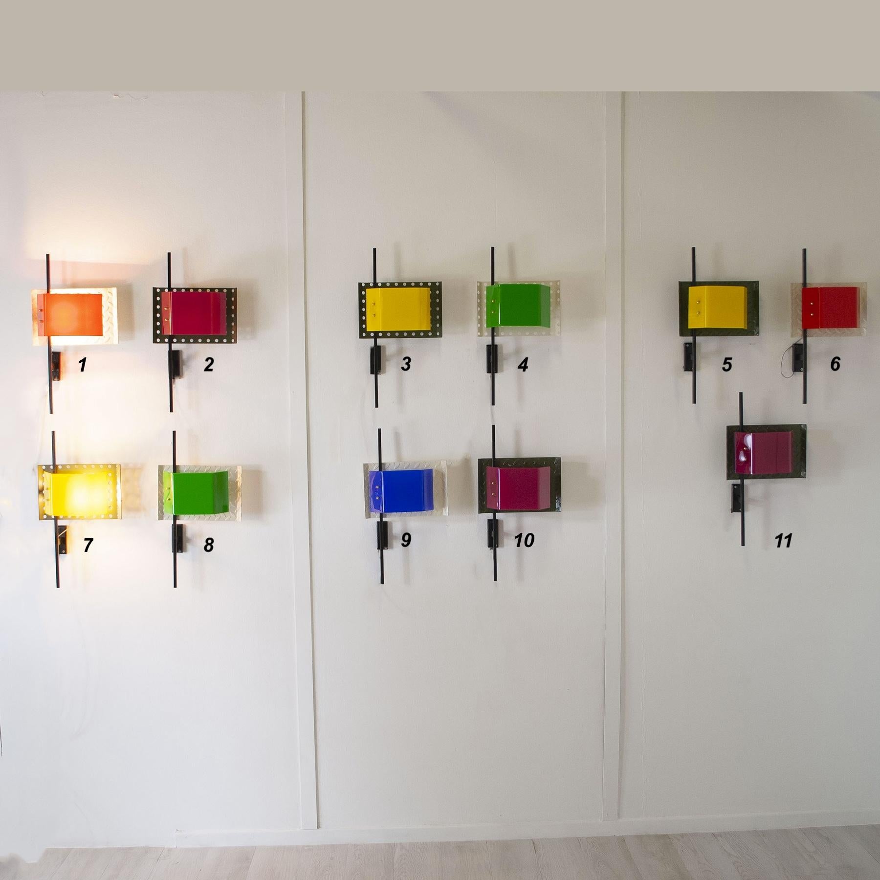 Apliques de metacrilato de color 80′ estilo stilnovo en Bueno estado para la venta en bari, IT