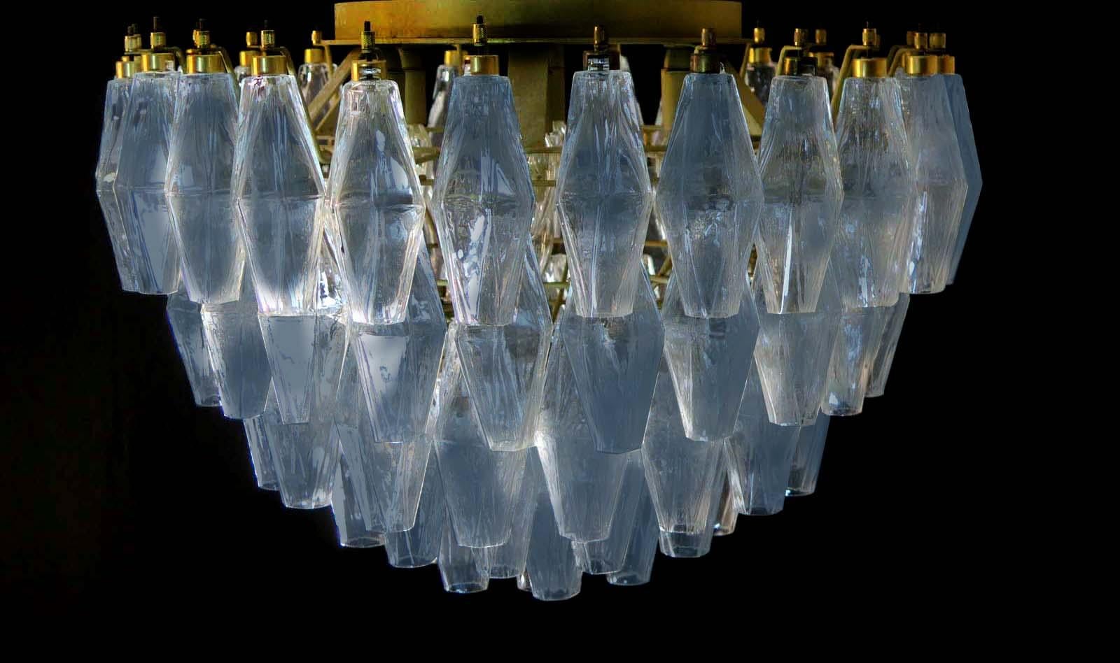 Colored Poliedri Chandelier in the Style of Carlo Scarpa, Murano In Excellent Condition In Budapest, HU