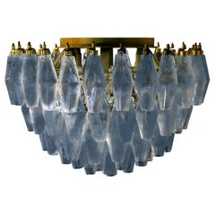 Colored Poliedri Chandelier in the Style of Carlo Scarpa, Murano