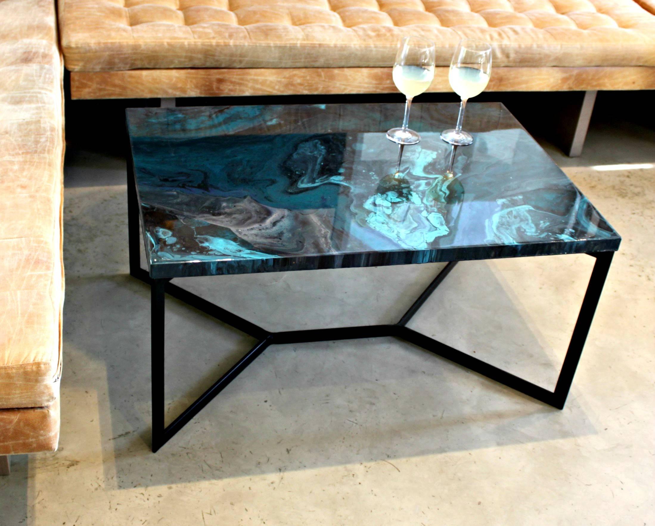 Modern Contemporary Resin Coffee Table 