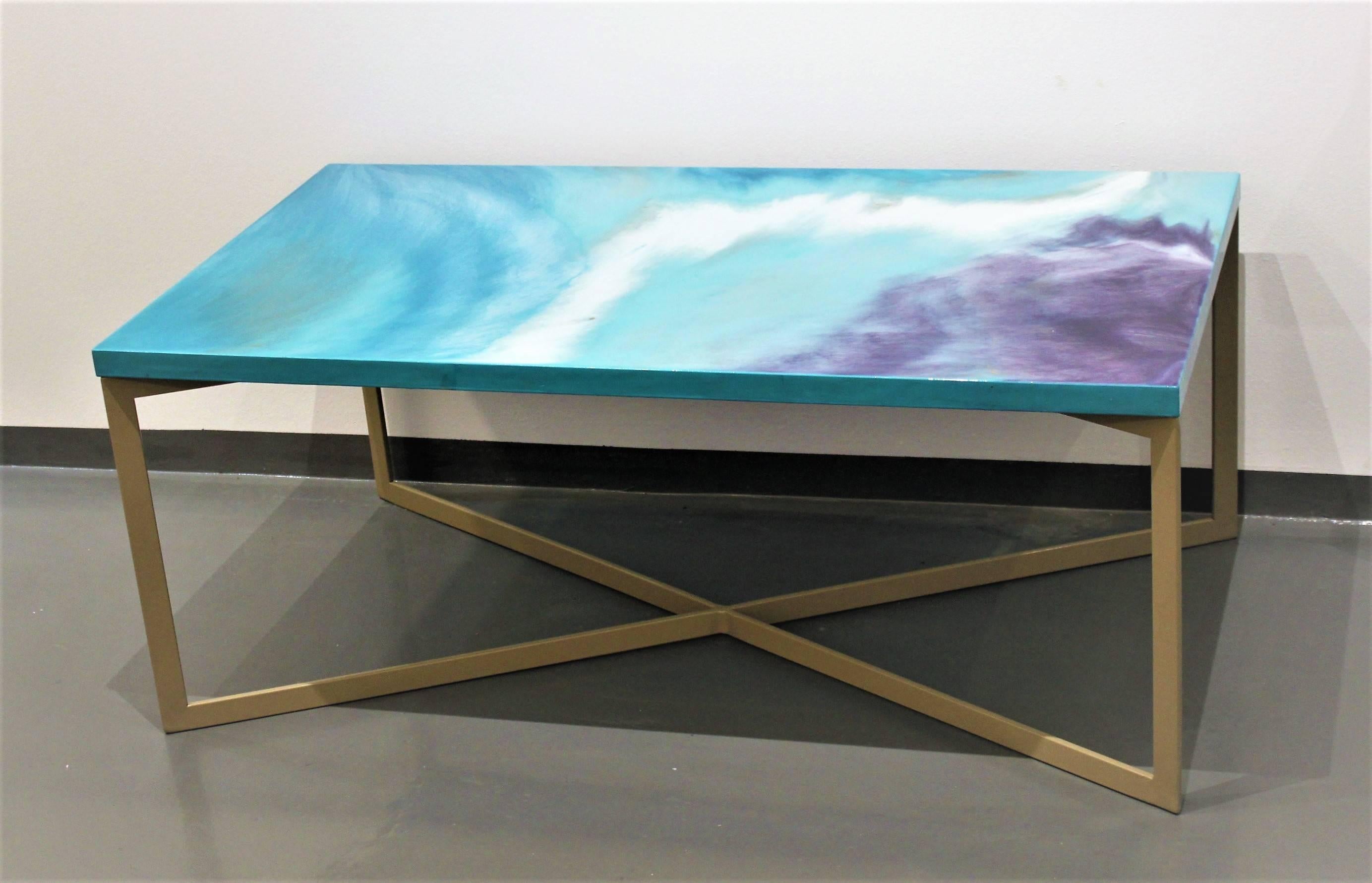 Modern Contemporary Resin Coffee Table 