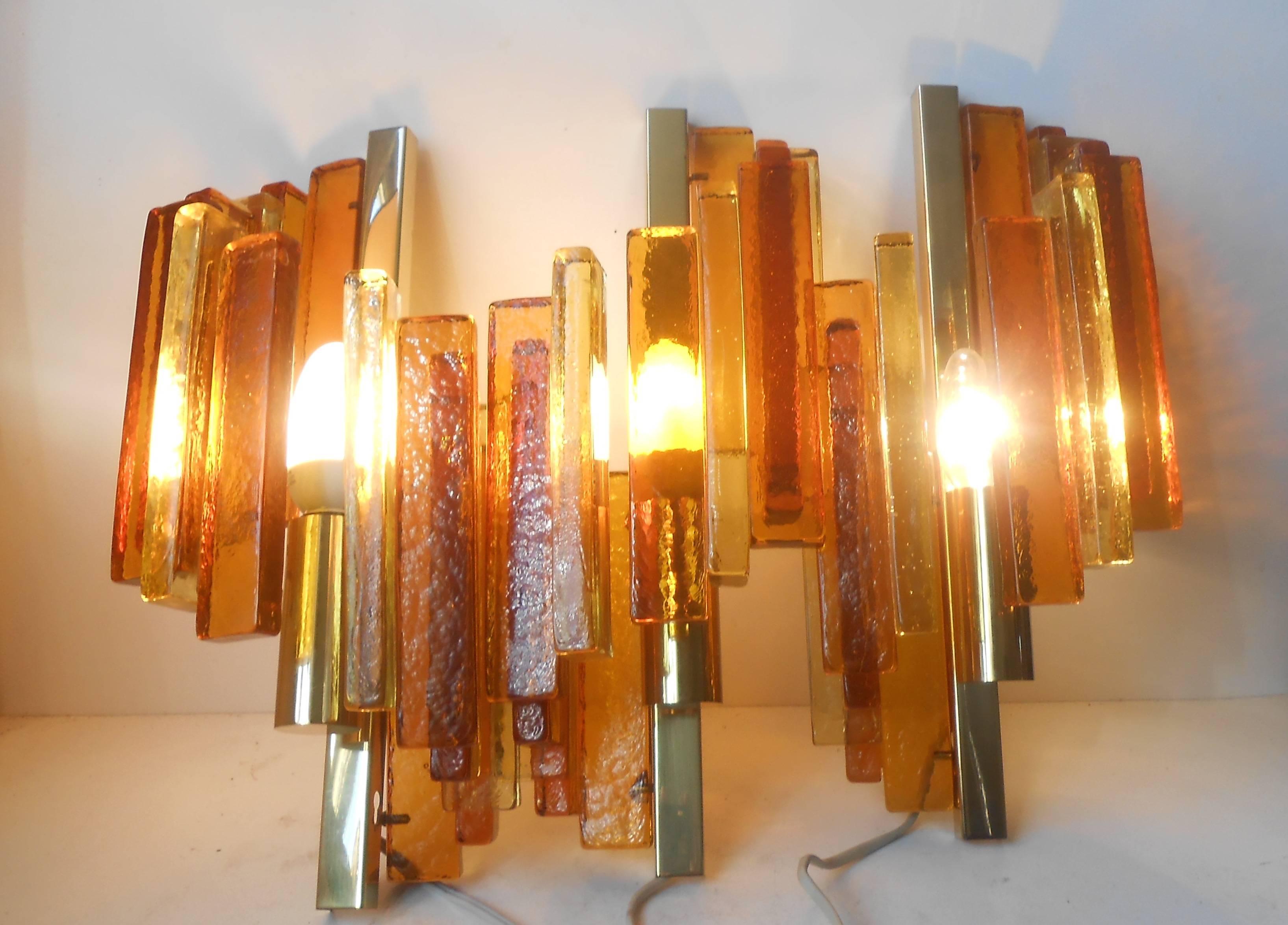 stacked wall sconce