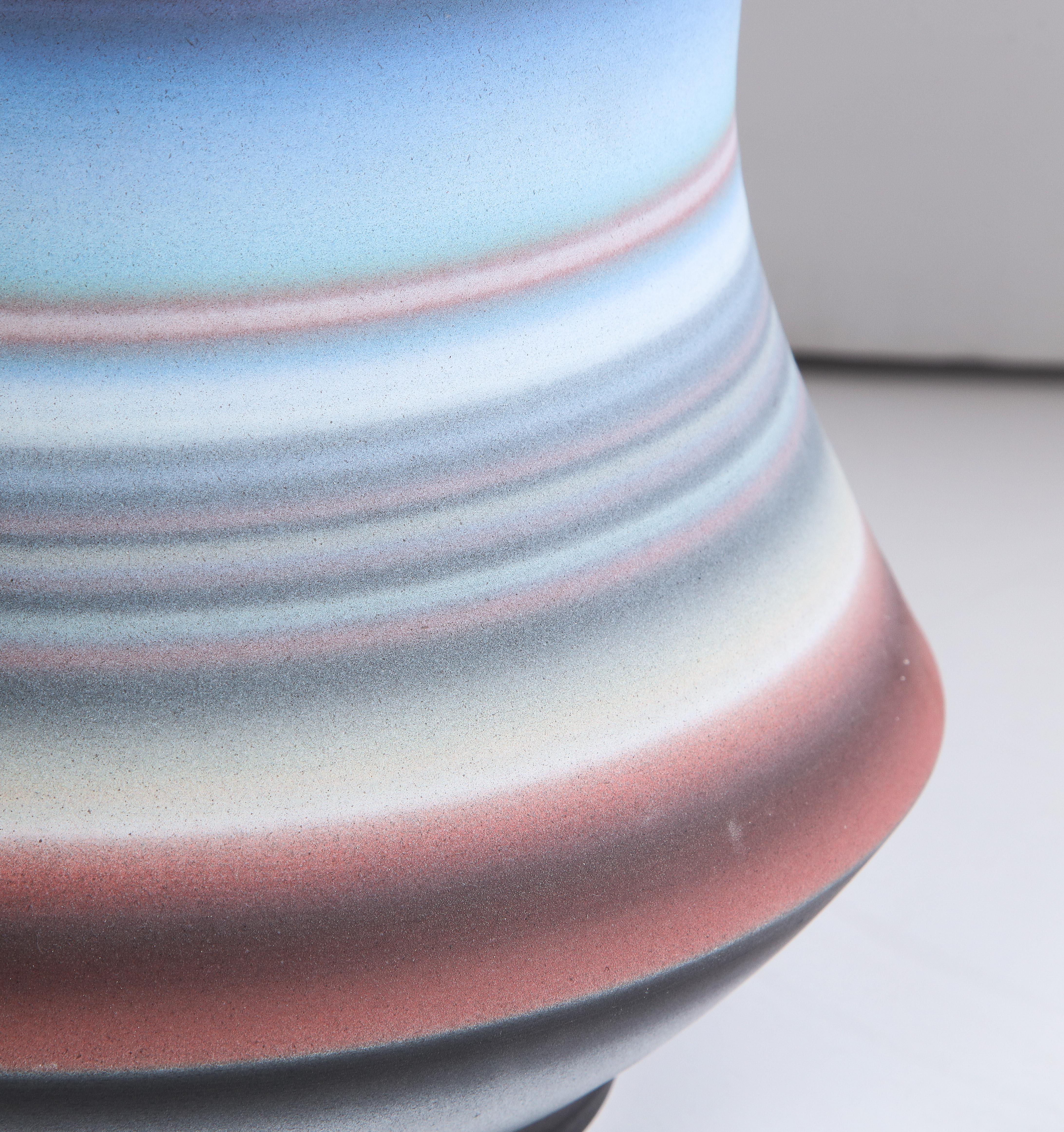 Colored Striped Vessel, Medium 6