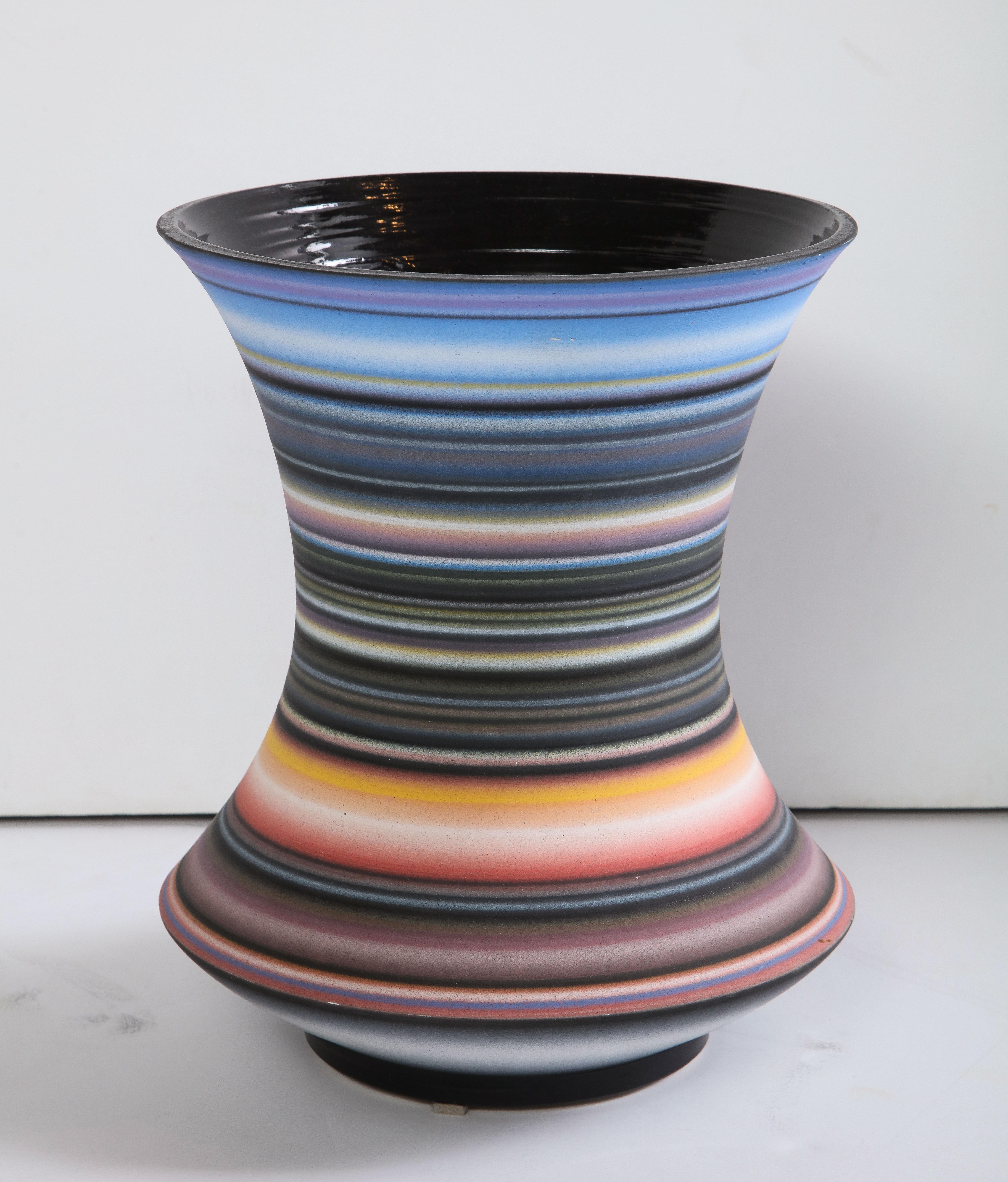 Colored Striped Vessel, Tall 2