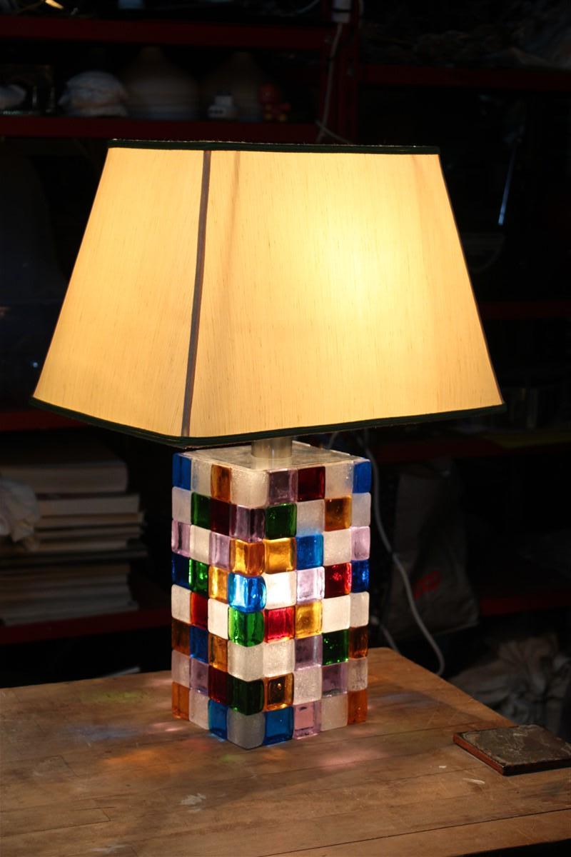 Farbige Tischlampe Flavio Poli für Poliarte 1970er Jahre Italienisches Design Pop Art
