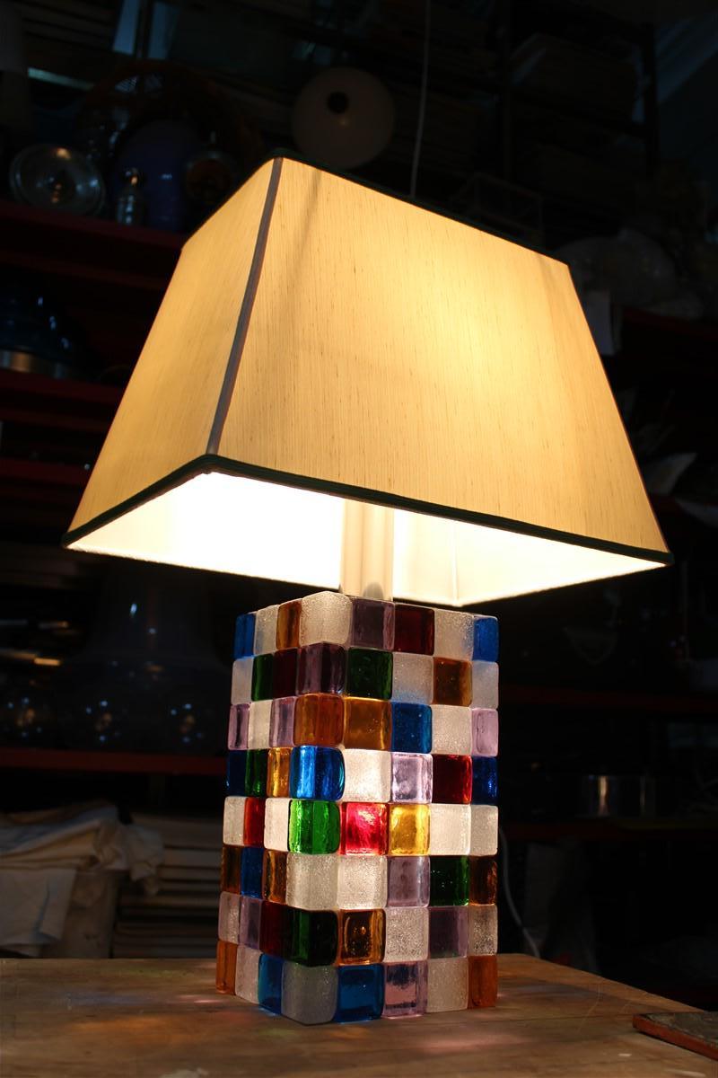Farbige Tischlampe Flavio Poli für Poliarte, Italienisches Design, Pop Art, 1970er Jahre (Moderne der Mitte des Jahrhunderts) im Angebot