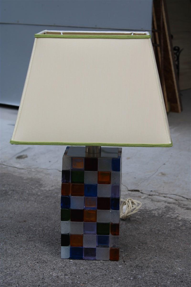 Farbige Tischlampe Flavio Poli für Poliarte, Italienisches Design, Pop Art, 1970er Jahre (Ende des 20. Jahrhunderts) im Angebot