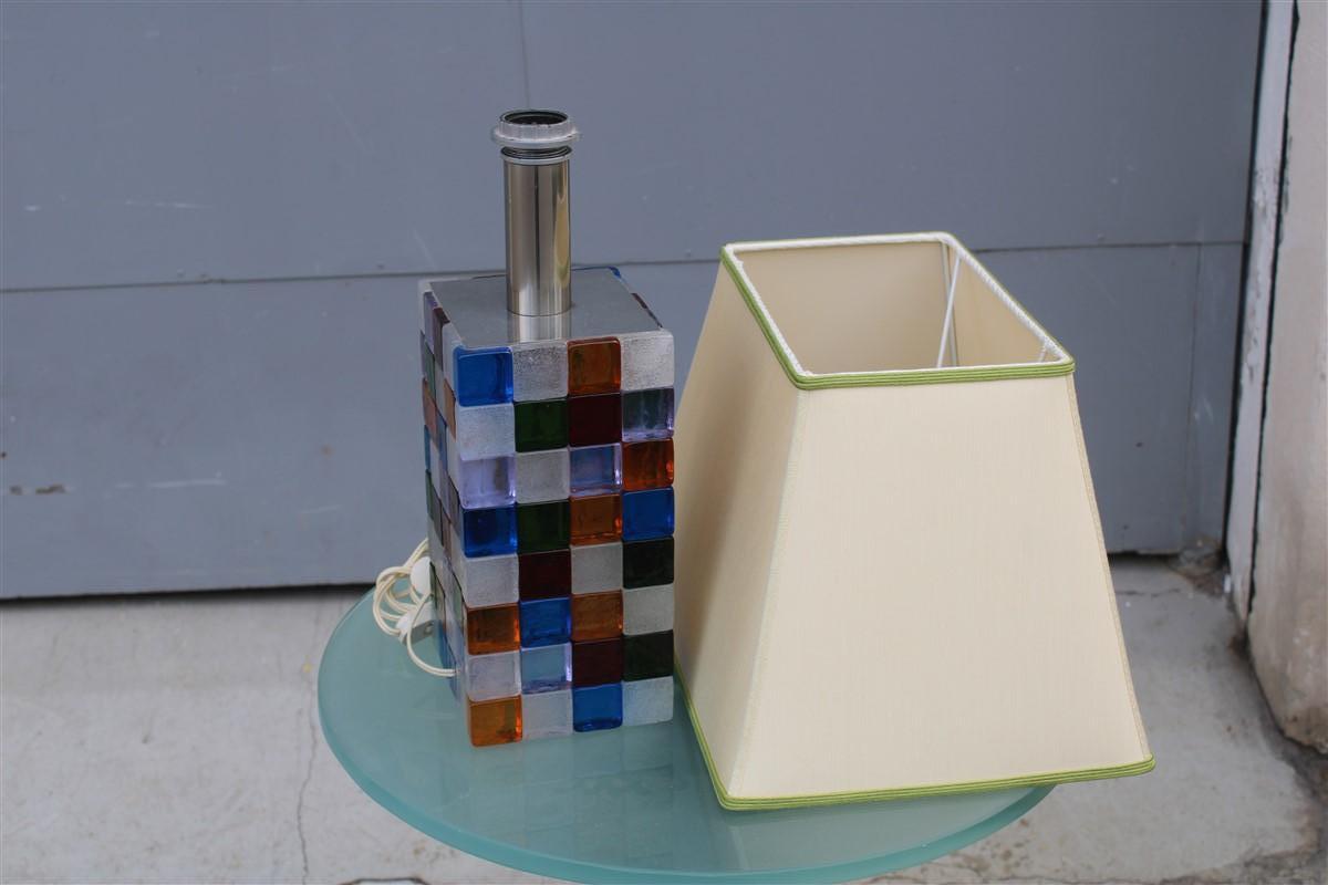 Farbige Tischlampe Flavio Poli für Poliarte, Italienisches Design, Pop Art, 1970er Jahre im Angebot 3