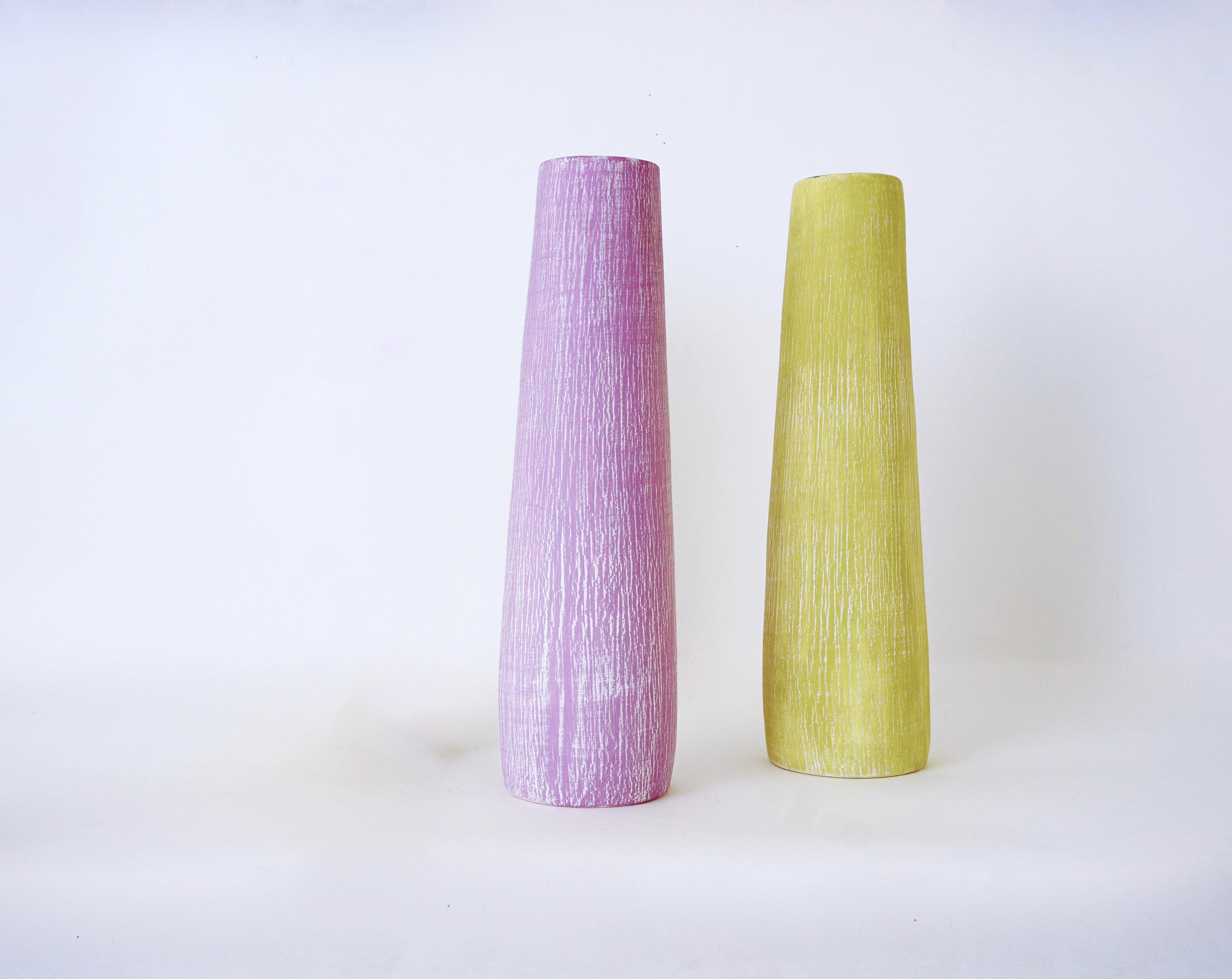Late 20th Century Colored Vases from Finland, Set of 2