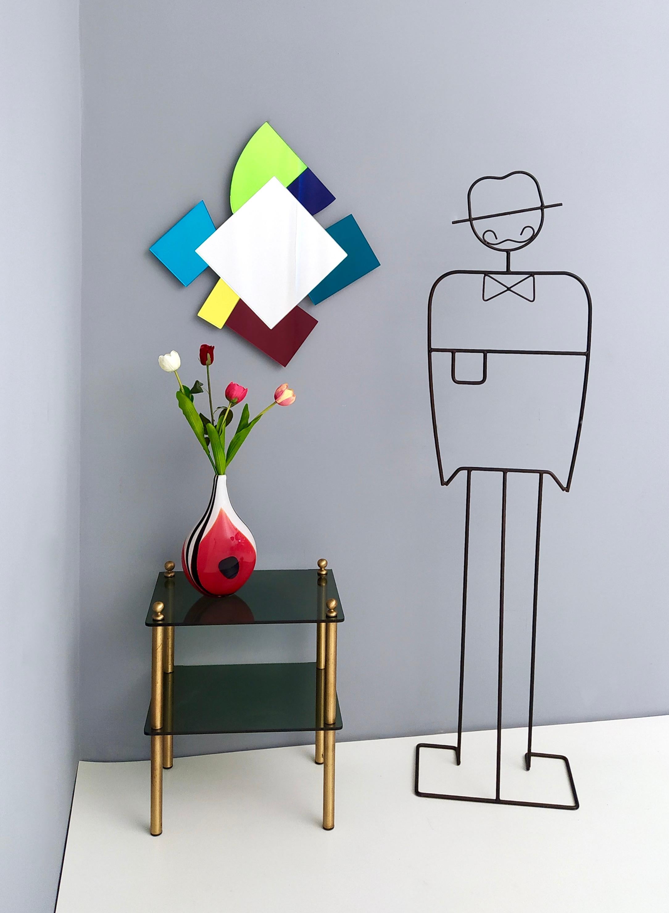 Italian Colored Wall Mirror in the Style of Ettore Sottsass, Italy, 2010s